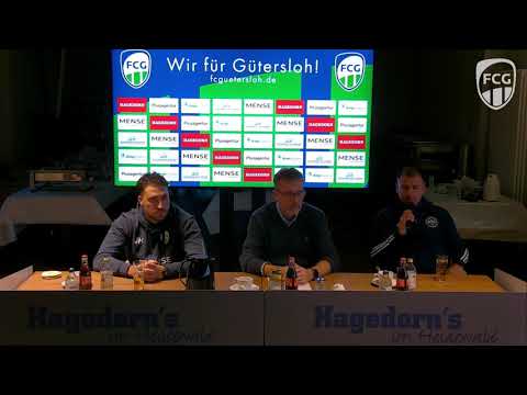 Pressekonferenz nach dem 1:0-Sieg des FC Gütersloh gegen ASC Dortmund