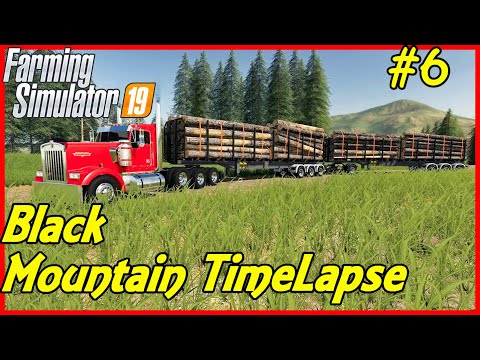 FS19 Timelapse, Black Mountain #6: Serious Logging Train!