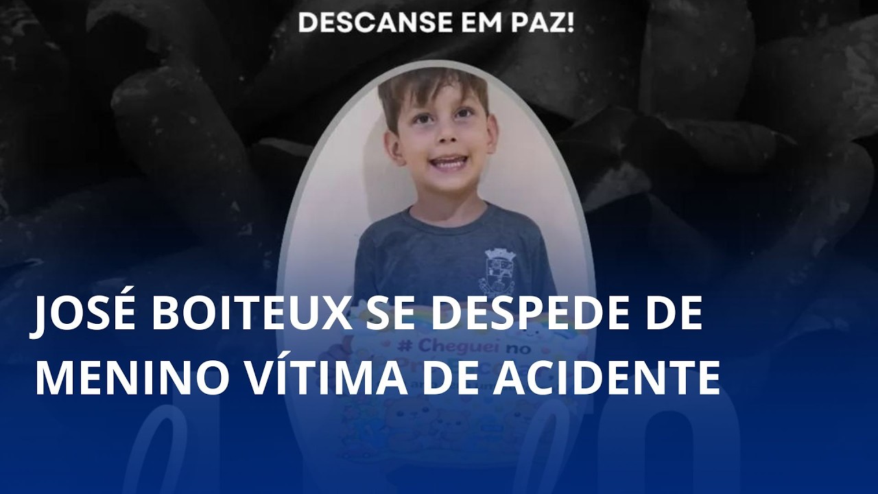 José Boiteux se despede de menino vítima de acidente