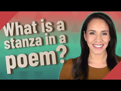 What is a stanza in a poem?