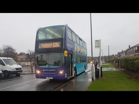 RARE ON THE 57A: Arriva North East LJ56 VTL/7510-Dennis Trident 2/Enviro 400