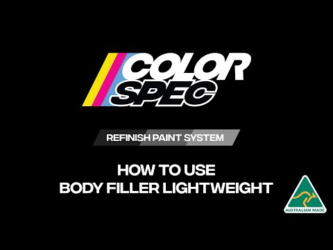 ColorSpec - How to use Body Filler Lightweight