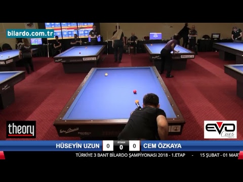 CEM ÖZKAYA & HÜSEYİN UZUN Bilardo Maçı - 2018 ERKEKLER 1.ETAP-3. Tur