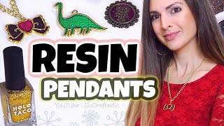 DIY Holographic Resin Pendants - ft. HOLO TACO by @simplynailogical