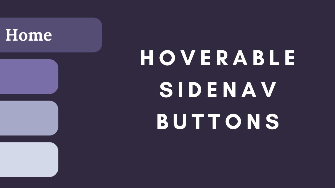 Create a Dynamic Hoverable Side Navigation with HTML5, and CSS3.
