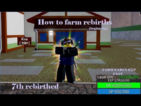 How to farm rebirths fast (Early levels) | Roblox Jojo Blox