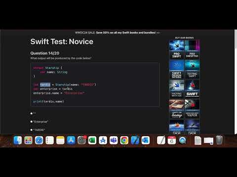 Swift Exam Question: Struct vs Class - Quick explanation for Beginners - iOS Development