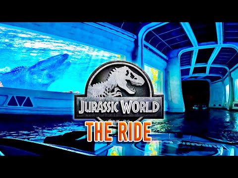 Jurassic World The Ride NIGHTTIME POV 4K Front Seat | Universal Studios Hollywood