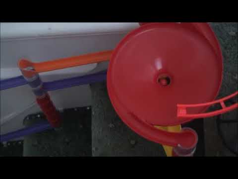 Quercetti migoga and skyrail marble run down the stairs 2