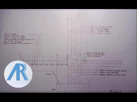 Technical Drawing Strip Foundation Detail