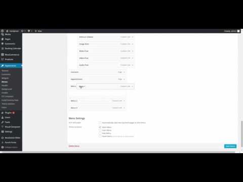 2nd YouTube video about how to add the subdivided column menu in woocommerce