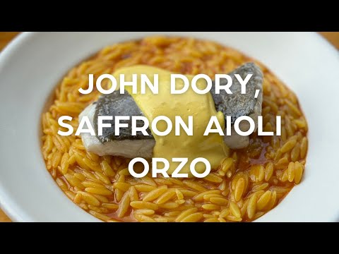 Saffron John Dory Orzo with Garlic Aioli