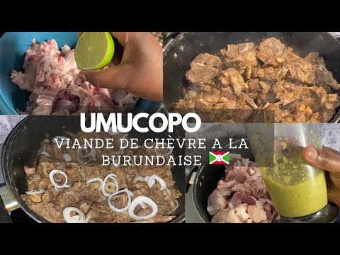 CUISINE BURUNDAISE RECETTE //VIANDE DE CHEVRE UMUCOPO