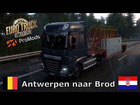 Antwerp (Belgium) to Brod (Croatia) l Timelapse l Euro Truck Simulator 2 SP l (Flemish)