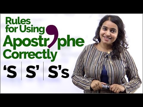 Apostrophe Rules - English Grammar Lesson to Improve Writings Skills - Punctuation Marks