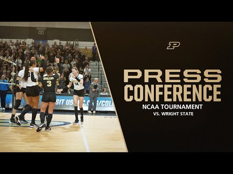 NCAA Tournament Postgame Press Conference vs. Wright State | Purdue Volleyball