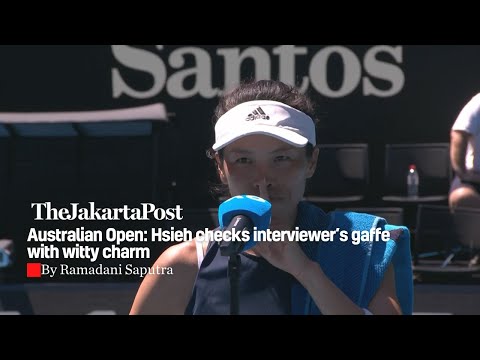 Australian Open: Hsieh checks interviewer’s gaffe with witty charm