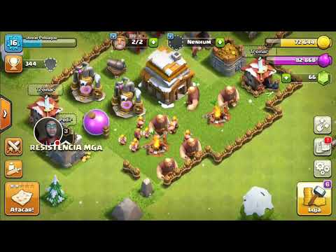 Clash Of Clans CV 4  Atacando Algumas Vilas