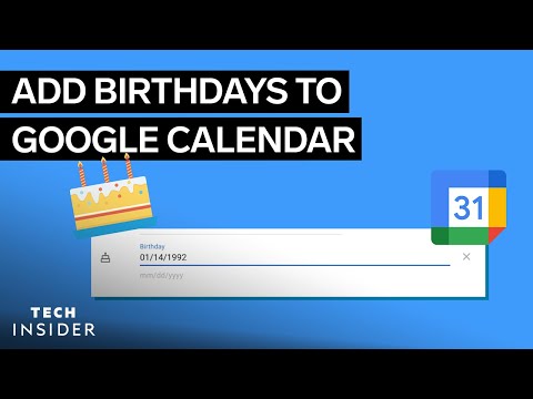 如何添加生日到谷歌日曆 (How To Add Birthdays To Google Calendar)