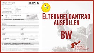 Elterngeld Antrag ausfüllen - Baden Württemberg