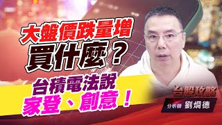 大盤價跌量增買什麼？台積電法說，家登、創意！｜台股攻略｜劉烱德 (圖)