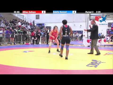 WM 55 KG - Jillian Gallays vs. Babita Kumari