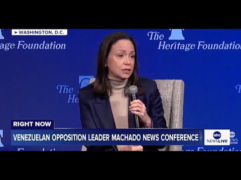 Venezuelan opposition leader Machado holds news conference in Washington, D.C.: LIVE