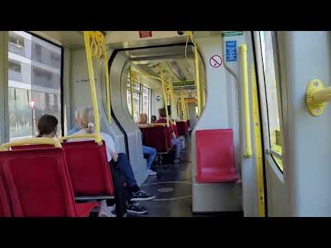 Wiener Linien: inside Siemens ULF-B1 tram nr. 782, route D