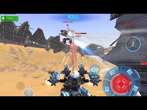 War Robots 6.0 Ao Jun Viper against 4 enemies. Cryogenic Tyr was a brave support.