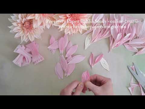 Paper Dahlia Study - Creative Process *  online course preview!