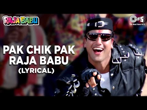 Pak Chik Pak Raja Babu (Lyrical) Govinda | Vinod R, Jolly M, Anand S | Raja Babu | 90's Hindi Song