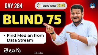 YouTube video 'Leetcode 295: Find Median from Data Stream in Telugu | Bruteforce, Optimal | Python DSA | srkcodes'
