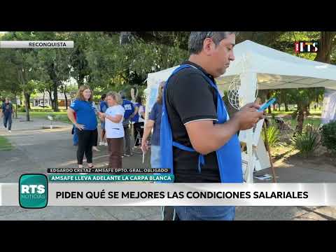 AMSAFE INSTALÓ UNA CARPA BLANCA DOCENTE EN RECONQUISTA