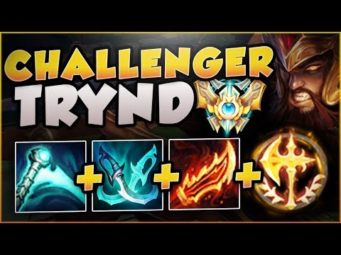 THIS NEW 1v9 CHALLENGER TRYND BUILD IS TOO DUMB! TRYNDAMERE SEASON 8 TOP GAMEPLAY! League of Legends