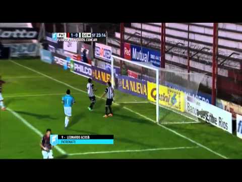 Gol de Acosta. Patronato 1 - Gimnasia (Mza) 0. Fecha 30. B Nacional. FPT.