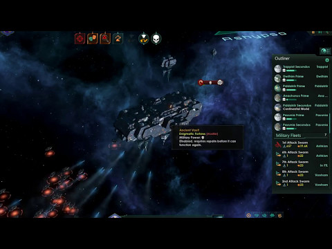 Huge fleet defeats the Enigmatic Fortress - Stellaris