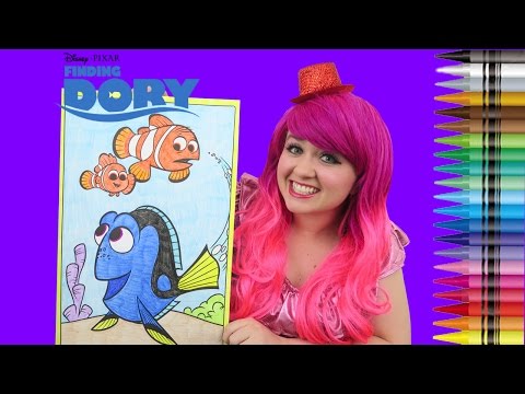 Coloring Dory, Nemo & Marlin Finding Dory GIANT Coloring Page | COLORING WITH KiMMi THE CLOWN Video