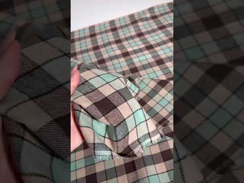 Checkered flannel, sand/mint pristatymas per 1-4 d.d.