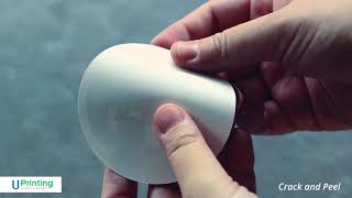 What is a Crack and Peel Sticker Backing?