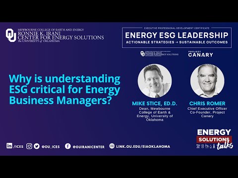 The importance of ESG for Energy Business Managers