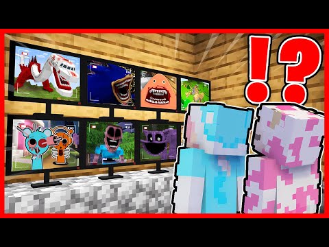 ATUN & MOMON MELIHAT PENAMPAKAN BANYAK MONSTER DARI CCTV !! Feat @sapipurba Minecraft