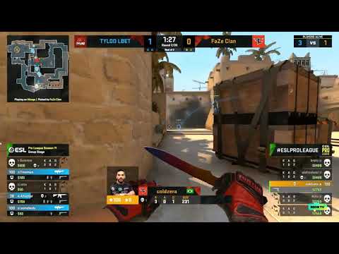 Coldzera 1v4 Deagle | Faze vs Tyloo | Esl Pro League 11 | Mirage