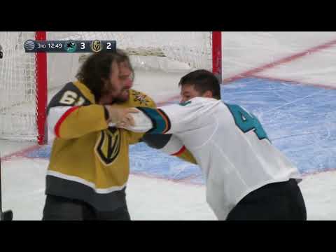 NHL Fight - Sharks @ Golden Knights - Hertl vs Stone - 17 03 2021