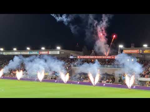 opkomst Sparta Rotterdam met de Sparta Marsch