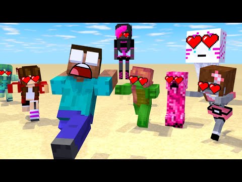 HEROBRINE LOVE CURSE Challenge  - Minecraft Animation JJ & Mikey