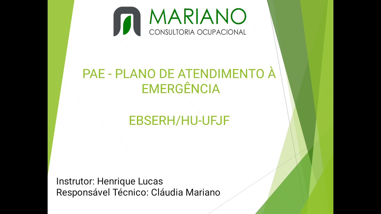 PAE plano de atendimento a emergência