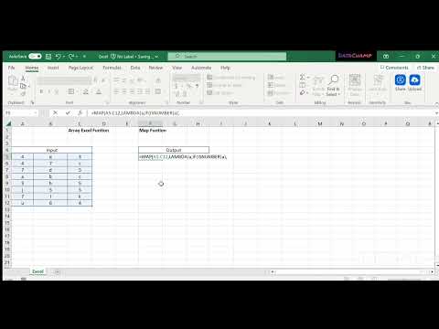 How to use Map function with lambda in Excel