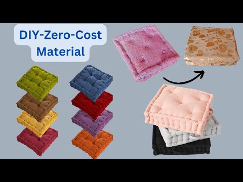 DIY-Zero-Cost Material/Make a Washable Floor sofa At Home With Old Clothes & Waste Katran