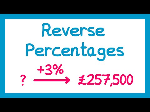 Reverse Percentages - GCSE Maths