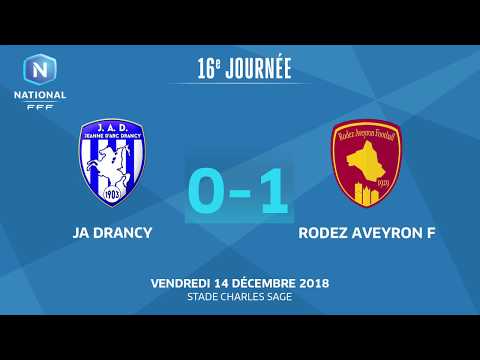J16 (match reporté) : JA Drancy - Rodez Aveyron Football (0-1), le résumé I National FFF 2018-2019